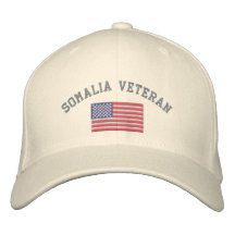 SOMALIA Vet with American Flag Embroidered Baseball Cap