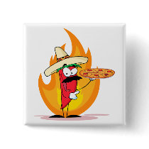 Sombrero Chile Chili Pepper Holds Up Pizza Pin