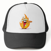 Sombrero Chile Chili Pepper Holds Up Pizza Trucker Hat