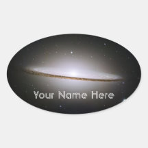 Sombrero Galaxy Bookplate Sticker