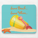 Some Beach Some Where Beach Sand Starfish Mousepad