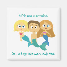 “Some Boys are Mermaids Too” Refrigerator Magnets
