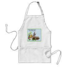 some bunny loves chocolate egg apron