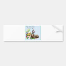 some bunny loves chocolate egg bumper sticker