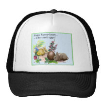 some bunny loves chocolate egg trucker hat