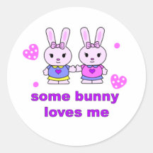 some bunny loves me stickers