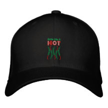 Some Like it Hot Peppers Embroidered Hat