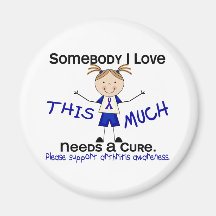 Somebody I Love - Arthritis  (Girl) Refrigerator Magnets