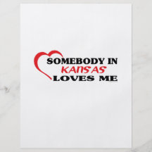 Somebody in Kansas Loves Me shirts Flyer Design