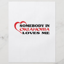 Somebody in Oklahoma Loves Me shirts Flyer Design