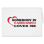 Somebody in Sammamish loves me t shirt Greeting Cards