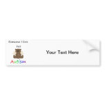 Someone I love has autism (boy bear) Bumper Stickers