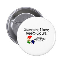 Someone I Love (Puzzle Pieces) Pinback Button