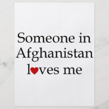 Someone in Afghanistan Loves Me Flyer Design