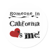 Someone In California Loves Me Sticker