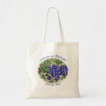 "Someone in Texas Loves Me" Bluebonnet Tote Bag bags