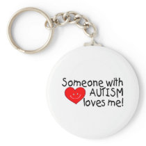 Someone With Autism Loves Me Key Chain