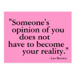 Someone's Opinion... motivational postcard