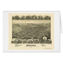 Somerset, PA Panoramic Map - 1900 Card