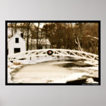 Somesville Bridge in Winter Posters