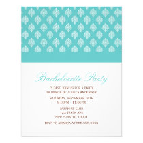 Something Blue Damask Pattern Bachelorette Party invitations