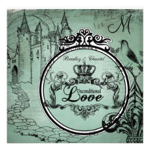 Something Blue Unconditional Love Wedding Invite