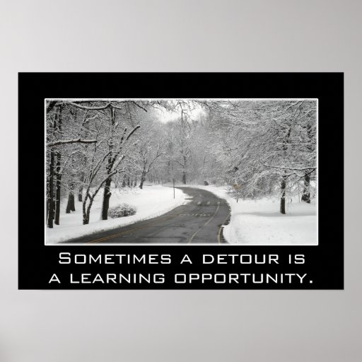 Sometimes a detour is a learning opportunity (S) Posters