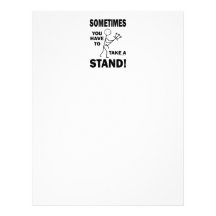 Sometimes You Have To Take A Stand Letterhead Template