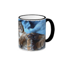 Sommeil abyssinien de chat mugs