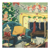 Sommeil vintage Père Noël de attente d'animaux fam Bristols