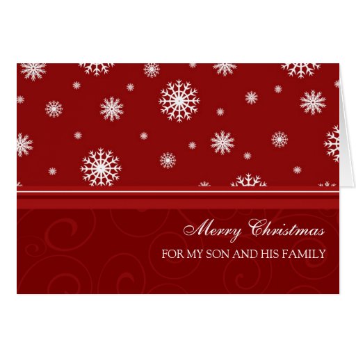 Son and His Family Merry Christmas Card | Zazzle