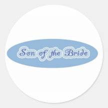 Son of the Bride Round Sticker