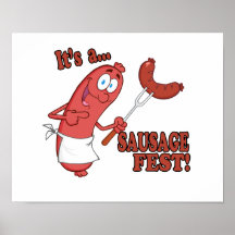 Son une bande dessinée drôle de cuisine de sauciss posters