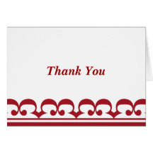 Sonata Red/White Notecard