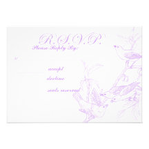 Song Bird RSVP Personalized Invitation