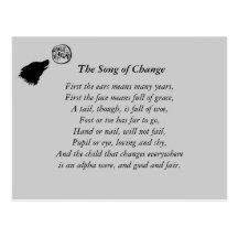 song of change postcard