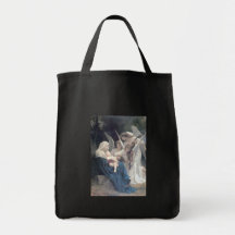 Song of the angels antique painting baby religion canvas bags