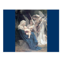 Song of the angels antique painting baby religion post card