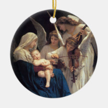 Song of the Angels by William Adolphe Bouguereau Christmas Tree Ornaments