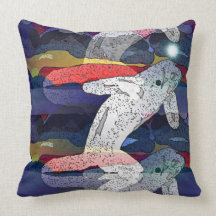Song of the Beluga Whale throw pillow