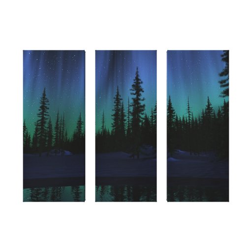 "Song of the Sky" Triptych Canvas Gallery Wrapped Canvas
