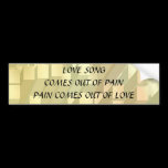 SONG out of PAIN - PAIN out of  LOVE bumper stickers