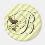 Songbird Initial B Fridge Magnet