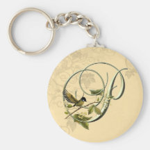 Songbird Initial P Keychain