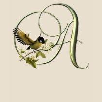 Songbird Initials A t-shirts