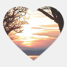 Sonnenuntergang am See Sticker