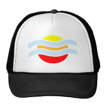 Sonnenuntergang Dunst sunset haze Baseball Caps