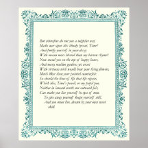 Sonnet # 16 par William Shakespeare Posters