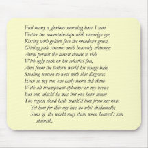 Sonnet # 33 by William Shakespeare Mouse Pad