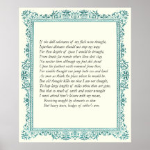 Sonnet # 44 par William Shakespeare Posters